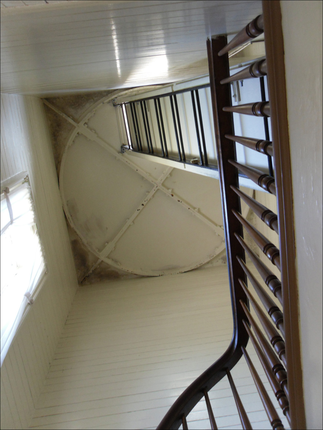 Newport, OR- Yaquina Bay Lighthouse-stairwell up to light